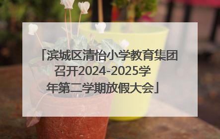 滨城区清怡小学教育集团召开2024-2025学年第二学期放假大会