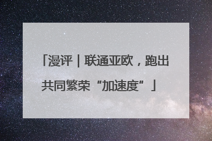 漫评｜联通亚欧，跑出共同繁荣“加速度”