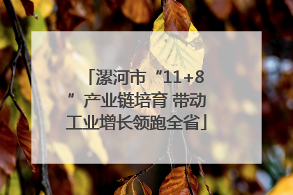 漯河市“11+8”产业链培育 带动工业增长领跑全省