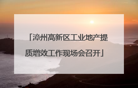 漳州高新区工业地产提质增效工作现场会召开