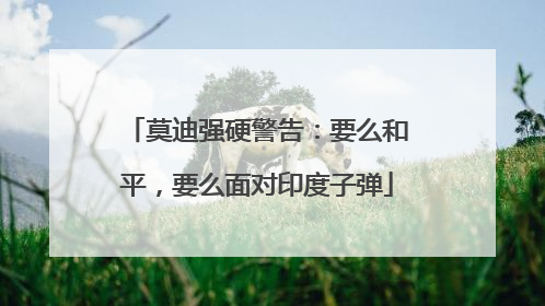 莫迪强硬警告：要么和平，要么面对印度子弹
