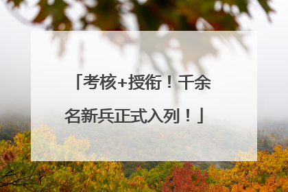 考核+授衔！千余名新兵正式入列！