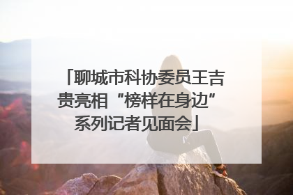 聊城市科协委员王吉贵亮相“榜样在身边”系列记者见面会