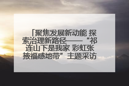 聚焦发展新动能 探索治理新路径——“祁连山下是我家 彩虹张掖福感地带”主题采访活动走进山丹