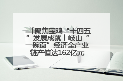 聚焦宝鸡“十四五”发展成就丨岐山“一碗面”经济全产业链产值达162亿元 入选全国典型县