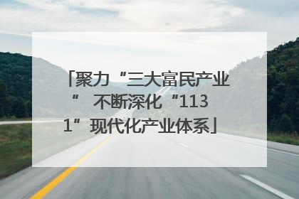 聚力“三大富民产业” 不断深化“1131”现代化产业体系