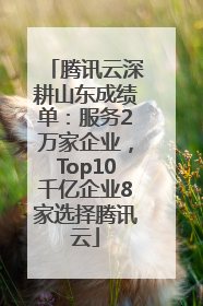 腾讯云深耕山东成绩单：服务2万家企业，Top10千亿企业8家选择腾讯云