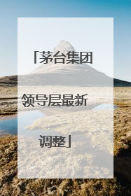 茅台集团领导层最新调整