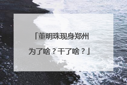 董明珠现身郑州 为了啥？干了啥？