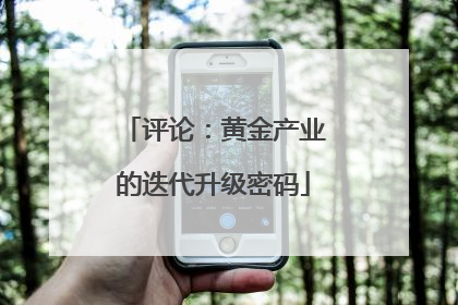 评论：黄金产业的迭代升级密码