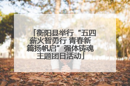 衡阳县举行“五四薪火智勇行 青春新篇扬帆启”强体铸魂主题团日活动