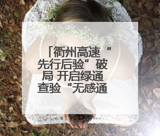 衢州高速“先行后验”破局 开启绿通查验“无感通行快车道”