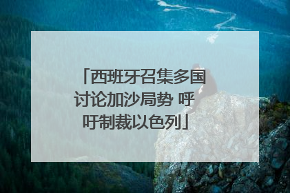 西班牙召集多国讨论加沙局势 呼吁制裁以色列