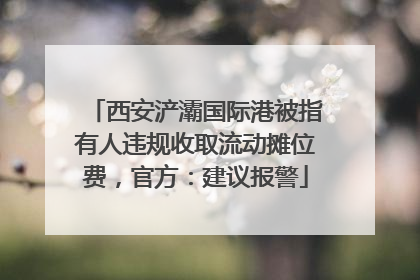 西安浐灞国际港被指有人违规收取流动摊位费，官方：建议报警