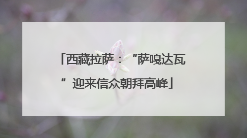 西藏拉萨：“萨嘎达瓦”迎来信众朝拜高峰