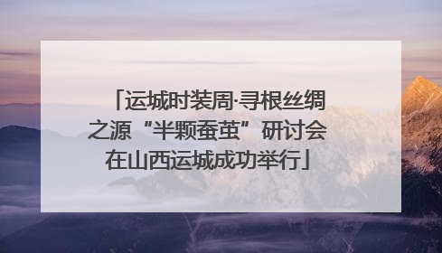 运城时装周·寻根丝绸之源“半颗蚕茧”研讨会在山西运城成功举行