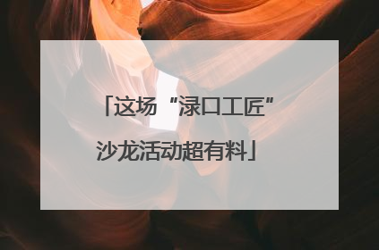 这场“渌口工匠”沙龙活动超有料