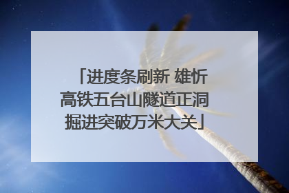 进度条刷新 雄忻高铁五台山隧道正洞掘进突破万米大关