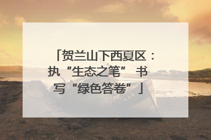 贺兰山下西夏区：执“生态之笔” 书写“绿色答卷”