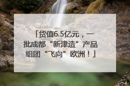 货值6.5亿元，一批成都“新津造”产品组团“飞向”欧洲！