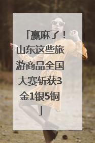 赢麻了！山东这些旅游商品全国大赛斩获3金1银5铜