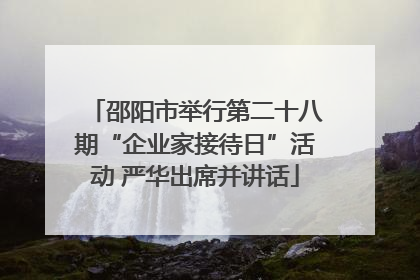 邵阳市举行第二十八期“企业家接待日”活动 严华出席并讲话