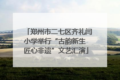 郑州市二七区齐礼闫小学举行“古韵新生 匠心非遗”文艺汇演