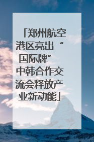 郑州航空港区亮出“国际牌” 中韩合作交流会释放产业新动能