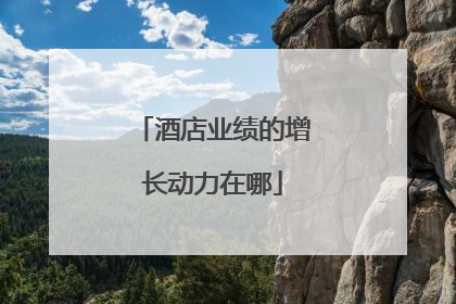 酒店业绩的增长动力在哪
