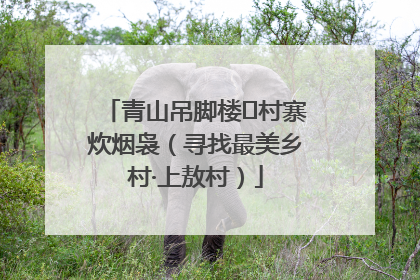 青山吊脚楼 村寨炊烟袅（寻找最美乡村·上敖村）