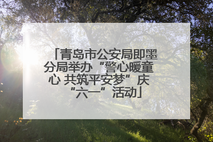 青岛市公安局即墨分局举办“警心暖童心 共筑平安梦”庆“六一”活动