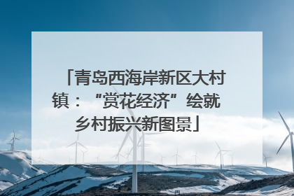 青岛西海岸新区大村镇：“赏花经济”绘就乡村振兴新图景
