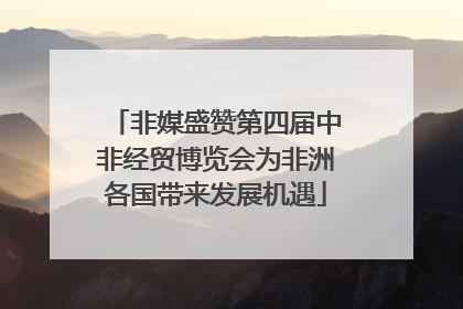 非媒盛赞第四届中非经贸博览会为非洲各国带来发展机遇