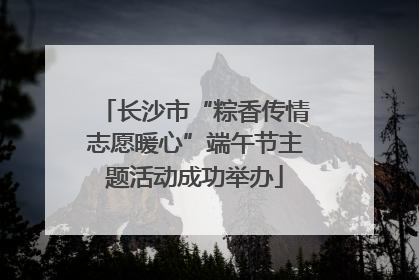 长沙市“粽香传情志愿暖心”端午节主题活动成功举办