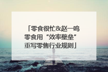 零食很忙&赵一鸣零食用“效率壁垒”重写零售行业规则