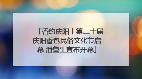 香约庆阳丨第二十届庆阳香包民俗文化节启幕 潘鲁生宣布开幕