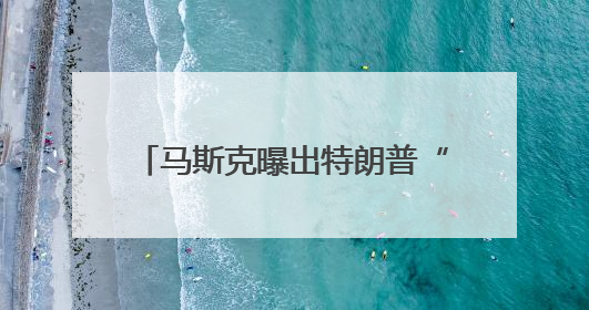 马斯克曝出特朗普“大料”：他的名字在爱泼斯坦档案中！