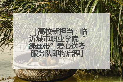 高校新担当：临沂城市职业学院“绿丝带”爱心送考服务队即将启程
