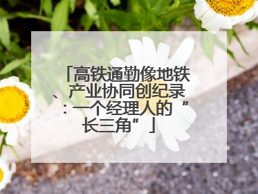 高铁通勤像地铁、产业协同创纪录：一个经理人的“长三角”