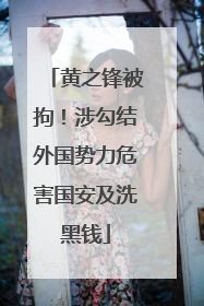 黄之锋被拘！涉勾结外国势力危害国安及洗黑钱