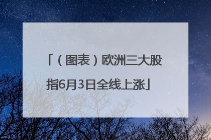 （图表）欧洲三大股指6月3日全线上涨