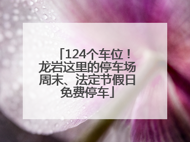 124个车位！龙岩这里的停车场周末、法定节假日免费停车