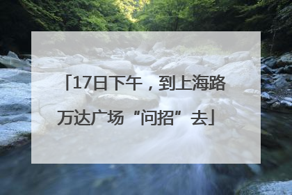 17日下午，到上海路万达广场“问招”去