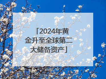 2024年黄金升至全球第二大储备资产