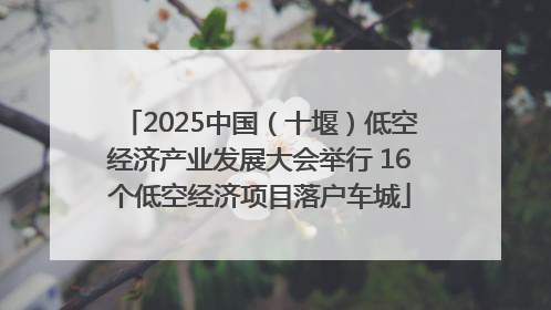 2025中国（十堰）低空经济产业发展大会举行 16个低空经济项目落户车城