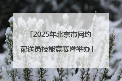 2025年北京市网约配送员技能竞赛暨举办