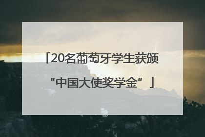 20名葡萄牙学生获颁“中国大使奖学金”