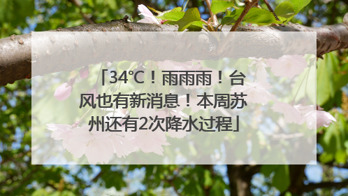 34℃！雨雨雨！台风也有新消息！本周苏州还有2次降水过程